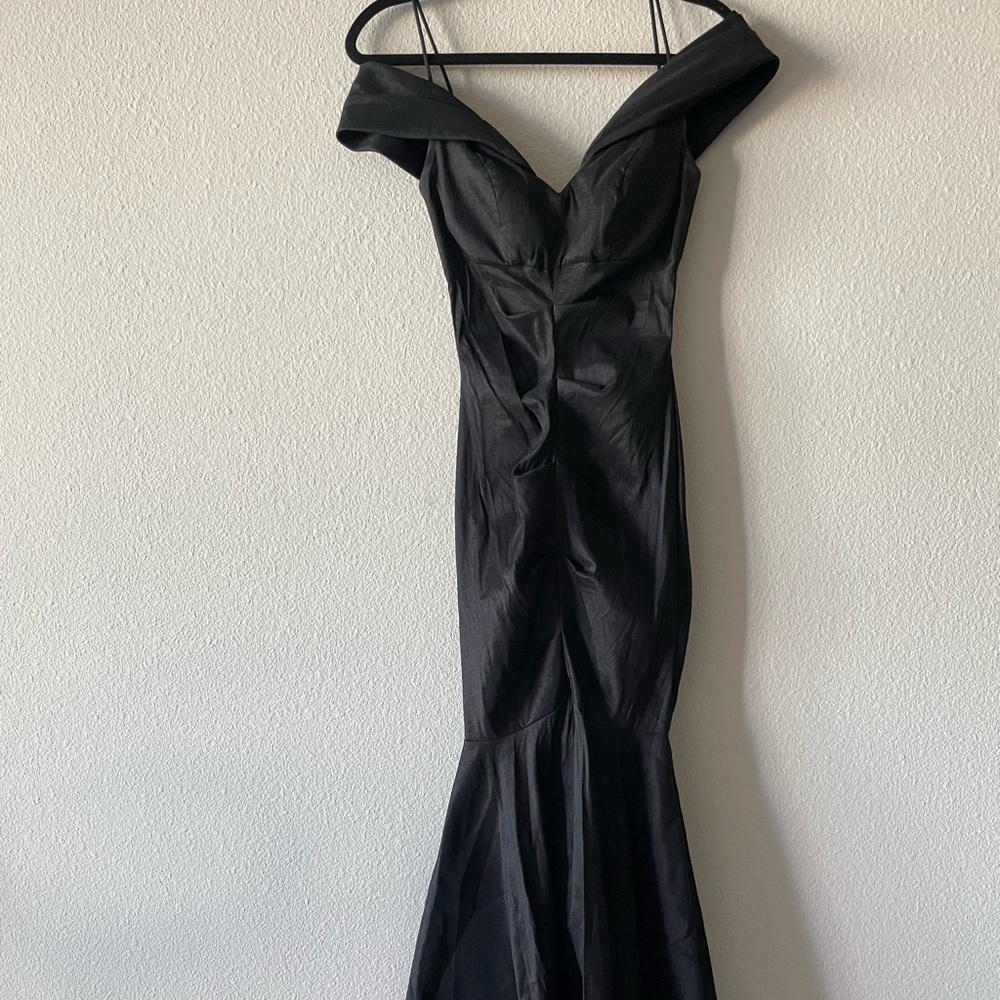 Xscape Strapless Black Gown